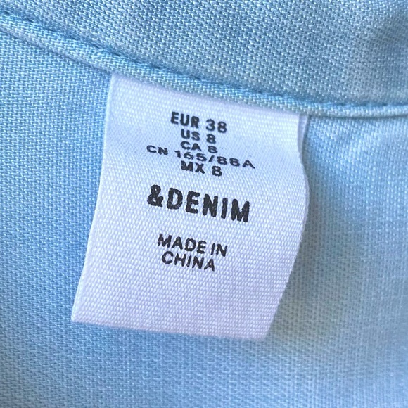 EUC H&M & Denim Light Blue Button-Down Shirt Dress XS - S - Picture 6 of 8